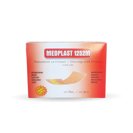 Prieteni buni... - Mebra Medplast pansament cu rivanol 10x6 cm, 20 bucati