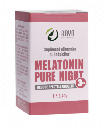 Produse autohtone - Melatonin pure night 3 mg, 60 comprimate orodispersabile