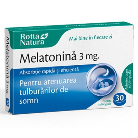 Insomnie - Melatonina 3 mg 20 comprimate Rotta Natura