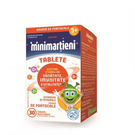Altele - W-Minimarțieni Imunactiv Aroma Portocale X 30 Tablete Masticabile