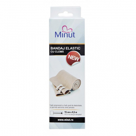 Altele - Minut Bandaj elastic cu clema 15cmx4,5m, 1 bucata