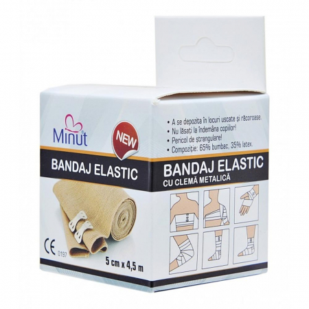 Altele - Minut Bandaj elastic cu clema 5cmx4,5m, 1 bucata