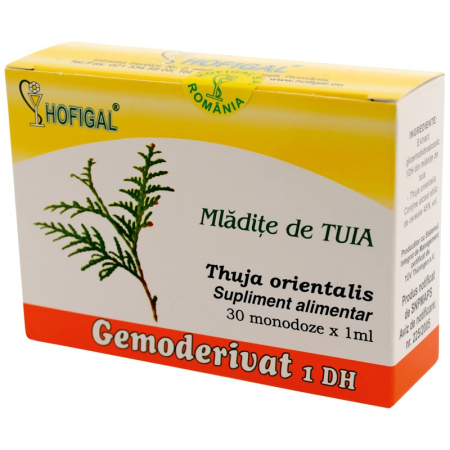 Multivitamine si minerale adulti - Mlădițe de Zmeur Gemoderivat 30 monodoze Hofigal