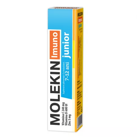Imunitate copii - Molekin Imuno Junior 7-12 ani 20 comprimate efervescente
