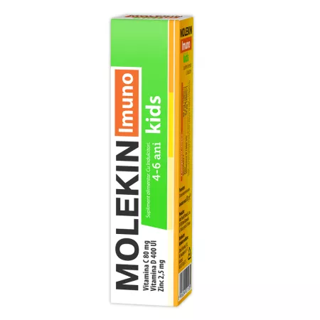 Imunitate copii - Molekin Imuno Kids 4-6 ani 20 comprimate efervescente