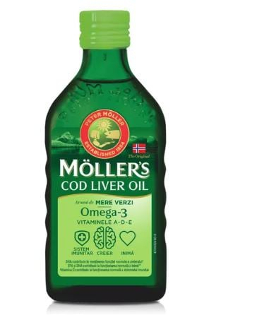 Mollers Cod Liver Oil Omega-3 Mere Verzi 250 ml [1]
