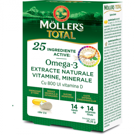 Vreau să țin minte! - Moller's Total, 14 capsule moi+14 comprimate filmate