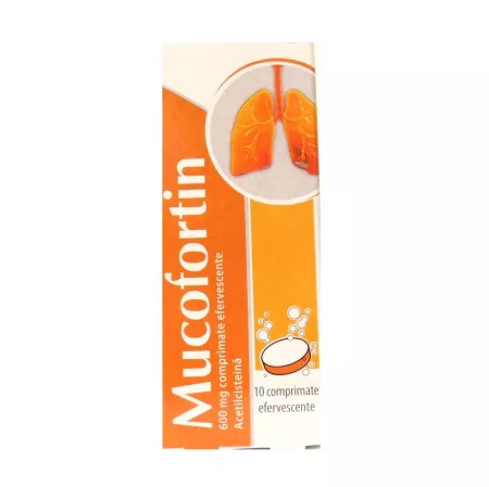 Sistem Respirator - Mucofortin 600Mg X 10 Comprimate Efervescente