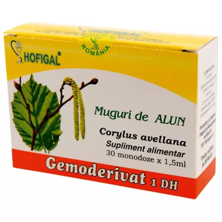 Produse autohtone - Gemoderivat din Muguri de Alun, 30 monodoze