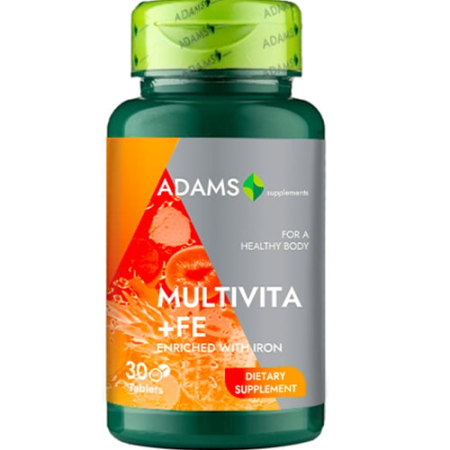 Aștept un bebeluș! - Multivita+Fe 30 tab Adams Supplements