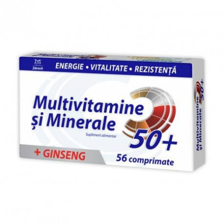 Circulatie - Multivitamine și Minerale cu Ginseng 50+ 56 comprimate NATUR PRODUKT