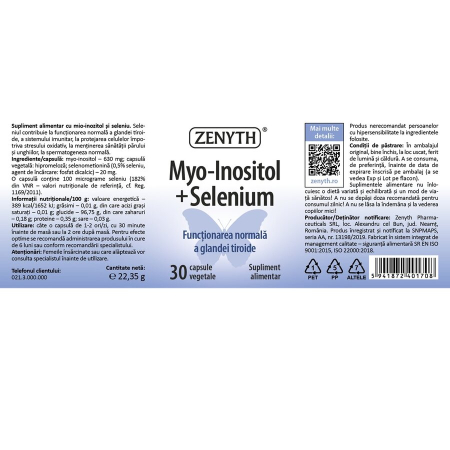 Myo-Inositol Cu Seleniu X 30Cps - Zenyth [3]