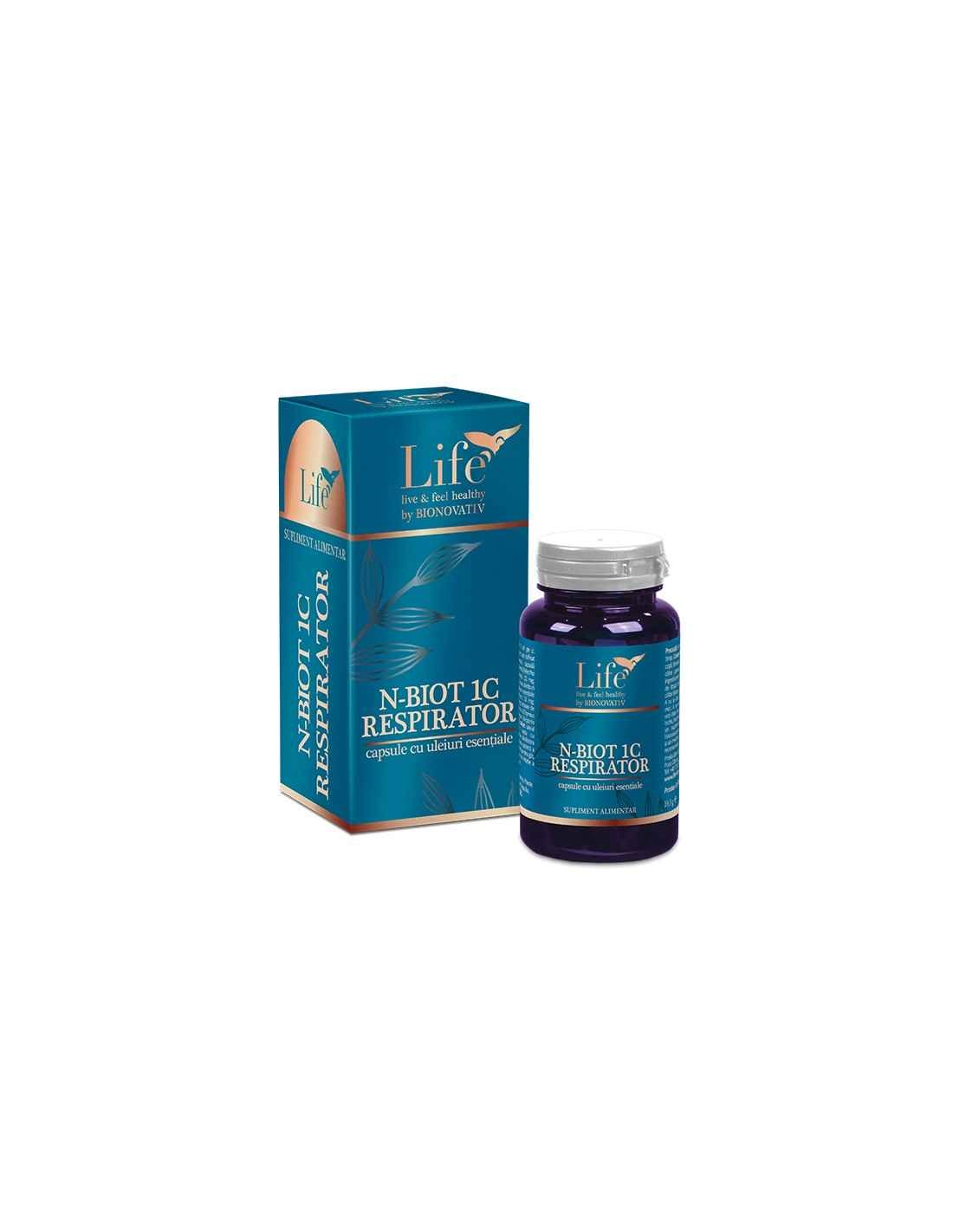 Altele - N-Biot 1C Respirator, 30 capsule cu uleiuri esentiale
