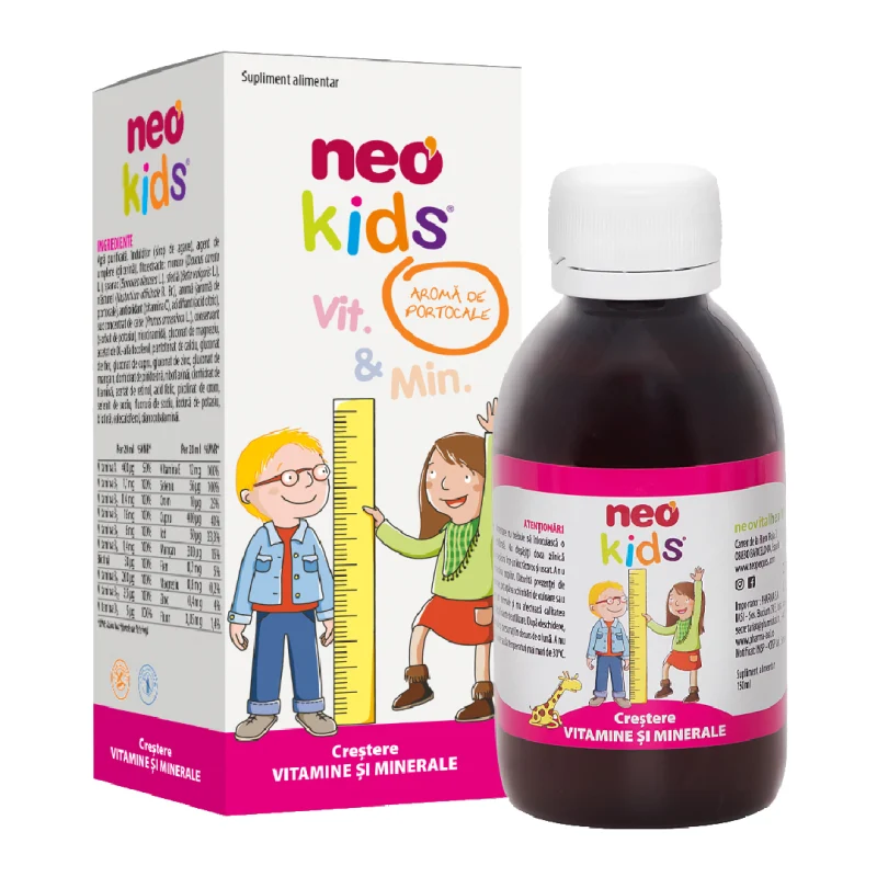 Tulburari Gastrointestinale - Neo Kids Sirop crestere, 150 ml