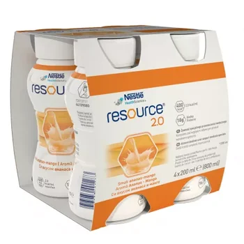 Dieta Si Wellness - Nestle Resource 2.0 Ananas și Mango 200 ml x 4 flacoane