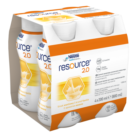 Ingrijire Personala - Nestle Resource 2.0 Vanilie 200 ml x 4 flacoane