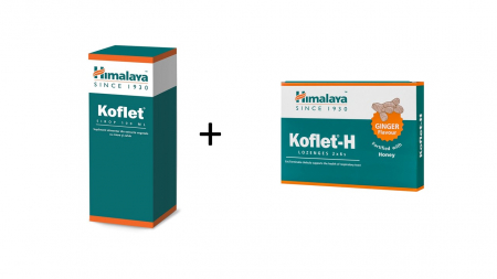 Altele - Koflet sirop, 100 ml + Koflet-H cu aroma de ghimbir, 12 pastile de supt