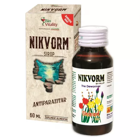 Paraziti intestinali - Nikvorm Sirop 60 ml Bio Vitality