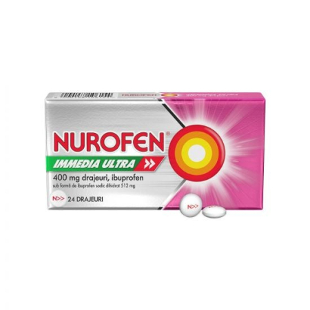 Alte medicamente OTC - Nurofen Immedia Ultra 400Mg X 24 Drajeuri