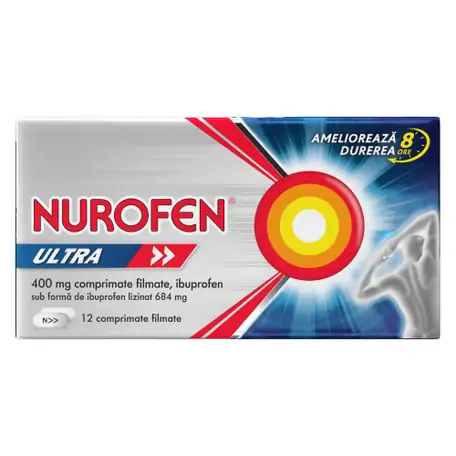 Ameliorare simptome raceala si gripa - Nurofen Ultra 400Mg X 12 Comprimate Filmate