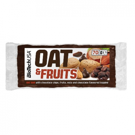 PRODUSE - Oat & fruits chocochips raisin baton, 70 g