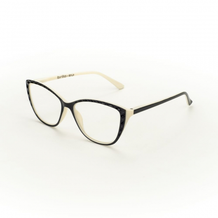 Ochelari de citit - Ochelari de citit Brilo 104-A +1.00, Negru-Alb