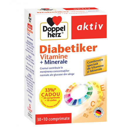 Altele - Doppelherz aktiv Diabetiker vitamine+minerale, 30 comprimate + 10 cadou