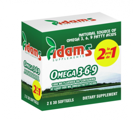 Vai, am uitat! Nu, n-am uitat! Mă concentrez! (Memorie și concentrare) - Omega 3-6-9 ulei din semințe de in 1000 mg, 30 capsule, pachet cu 2 cutii la pret de 1