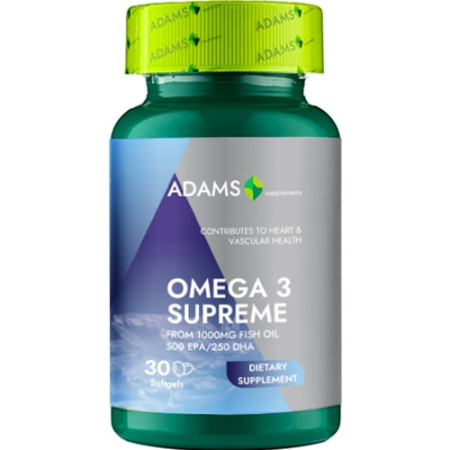 Aștept un bebeluș! - Omega 3 Supreme 500EPA/250DHA 30cps. Adams Supplements