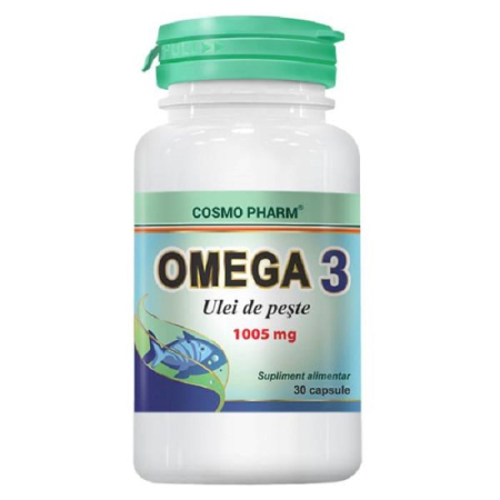 Cardioprotectoare - Omega 3 Ulei De Peste 1005 Mg 30 capsule Cosmopharm