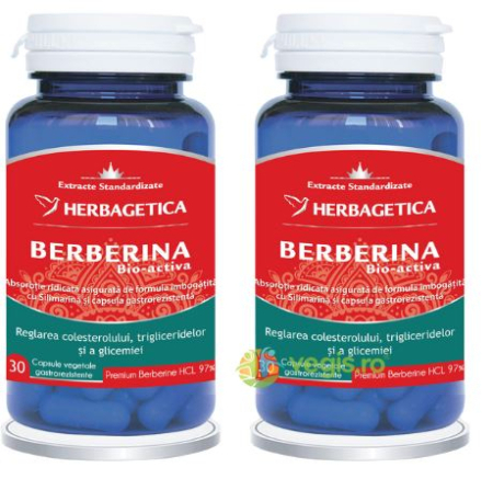 Gemoderivate - Pachet Berberina Bio-Activa 30 capsule + 30 capsule Herbagetica