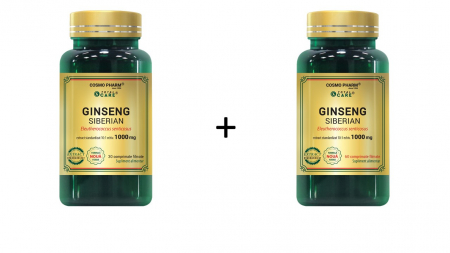 Vai, am uitat! Nu, n-am uitat! Mă concentrez! (Memorie și concentrare) - Ginseng siberian 1000 mg, pachet 60+30 comprimate filmate