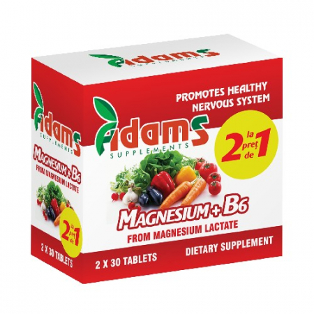 Oferte și reduceri - Magnesium+B6 (magneziu+vitamina B6), 30 tablete, pachet cu 2 cutii la pret de 1