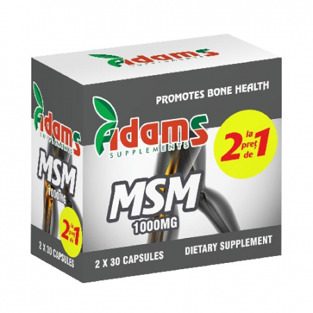 Oferte și reduceri - MSM 1000 mg, 30 capsule, pachet cu 2 cutii la pret de 1