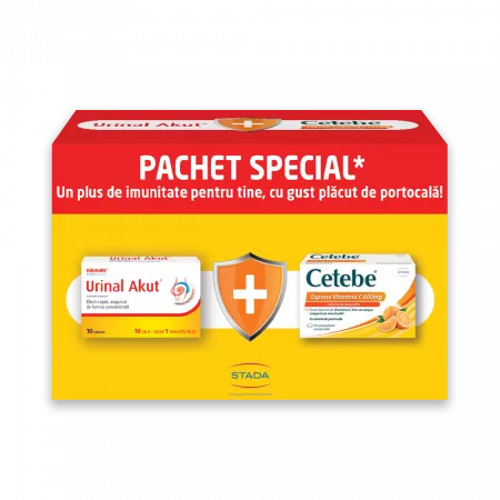 Oferte și reduceri - W-Urinal Akut X 10 Tablete+Cetebe Express Vitamina C 600Mg X 30 Comprimate