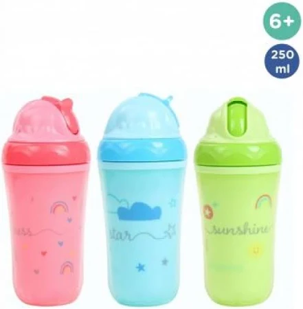 Ingrijire Copii - Pahar izotermic cu pai 250 ml BABY NOVA