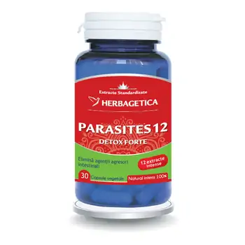 Paraziți intestinali - Parasites 12 Detox Forte, 30 capsule