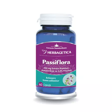 Vitamine Si Suplimente - Passiflora 60 capsule Herbagetica