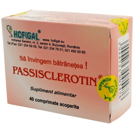 Vitamine Si Suplimente - Passisclerotin, 40 comprimate, Hofigal