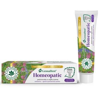 PRODUSE - GennaDent Homeopatic Pasta De Dinti Cu Argila Si Plante X 80ML