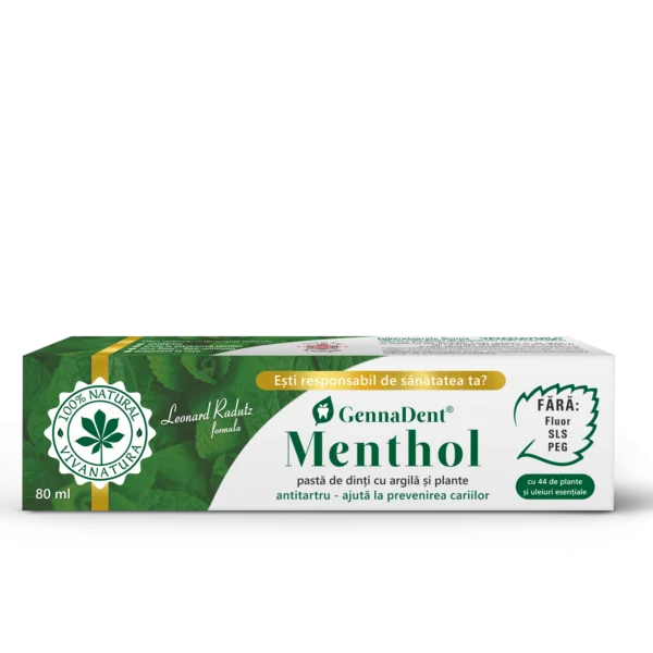 PRODUSE - GennaDent Menthol Pasta De Dinti Cu Argila Si Plante X 80ML