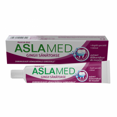 Oferte și reduceri - Aslamed Pasta de dinti pentru gingii sanatoase, 75 ml