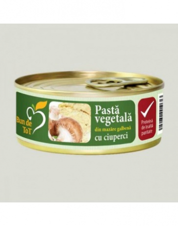 Produse autohtone - Pasta vegetala din mazăre galbenă cu ciuperci, 100 g