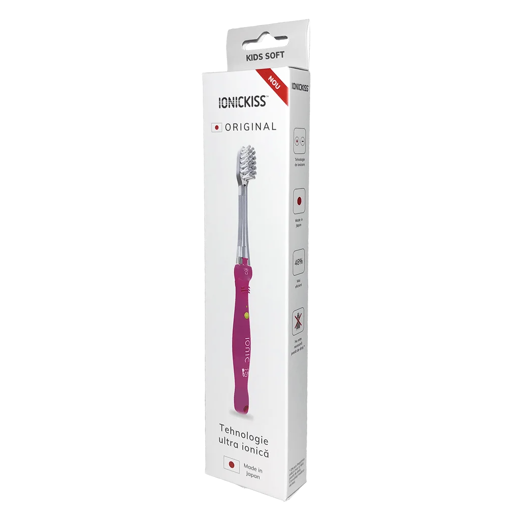 Periute de dinti si accesorii - Periuță Ionickiss Kids Pink 1 bucată