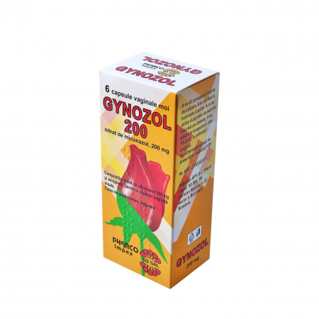 Circulatie periferica deficitara - Gynozol 200mg , 6 capsule moi vaginale