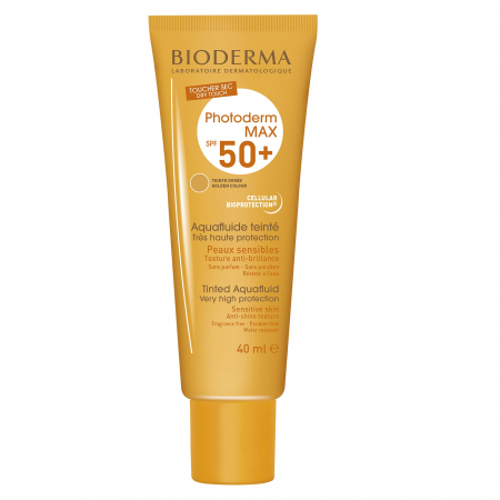 Altele - Bioderma Photoderm max aquafluide SPF 50+ crema pentru protectie solara, nuanta aurie, 40 ml