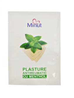Au, scârțaie și doare-mobilitate scăzută + dureri osoase și articulare - Minut Plasture antireumatic 6x10 cm