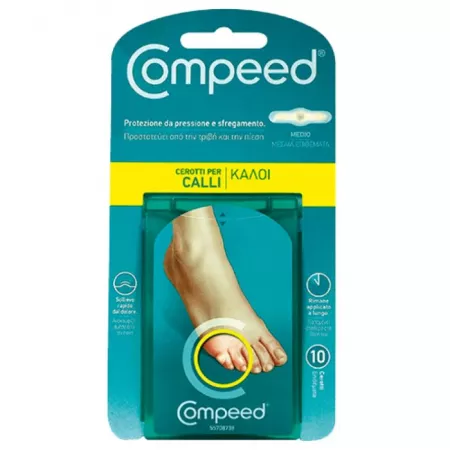 Dispozitive Medicale - Plasturi pentru bătături profunde medii Compeed, 10 bucăți