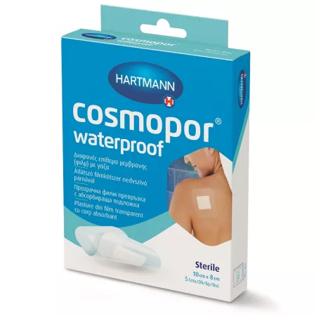 Comprese si Plasturi - Plasturi sterili Cosmopor Waterproof 10 x 8 cm 5 bucăți