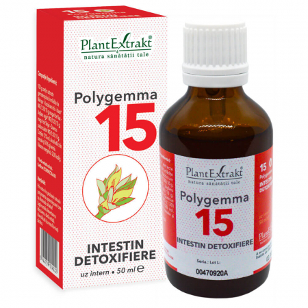 PRODUSE - Polygemma 15 INTESTIN DETOXIFIERE, 50 ml